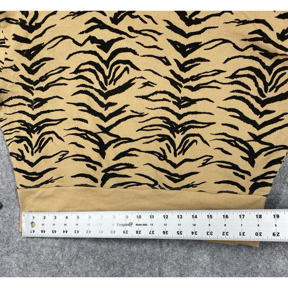 Madewell Sweater Womens Extra Large Brown Animal Print Cropped - Picture 3 of 12